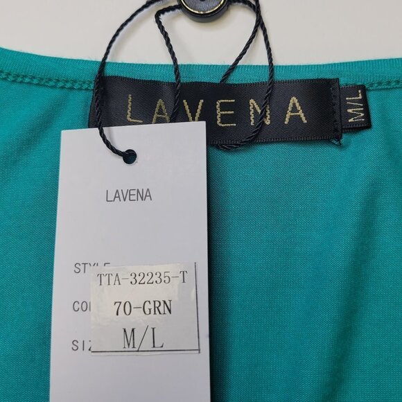 Turquoise Cotton Short Sleeve Batwing Sleeve Blouse Top- Size M Size XL - NWT - Picture 6 of 9